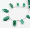 Natural Green Emerald Faceted Marquise Beads Strand Length 5 Inches and Size 13mm to 19mm approx.